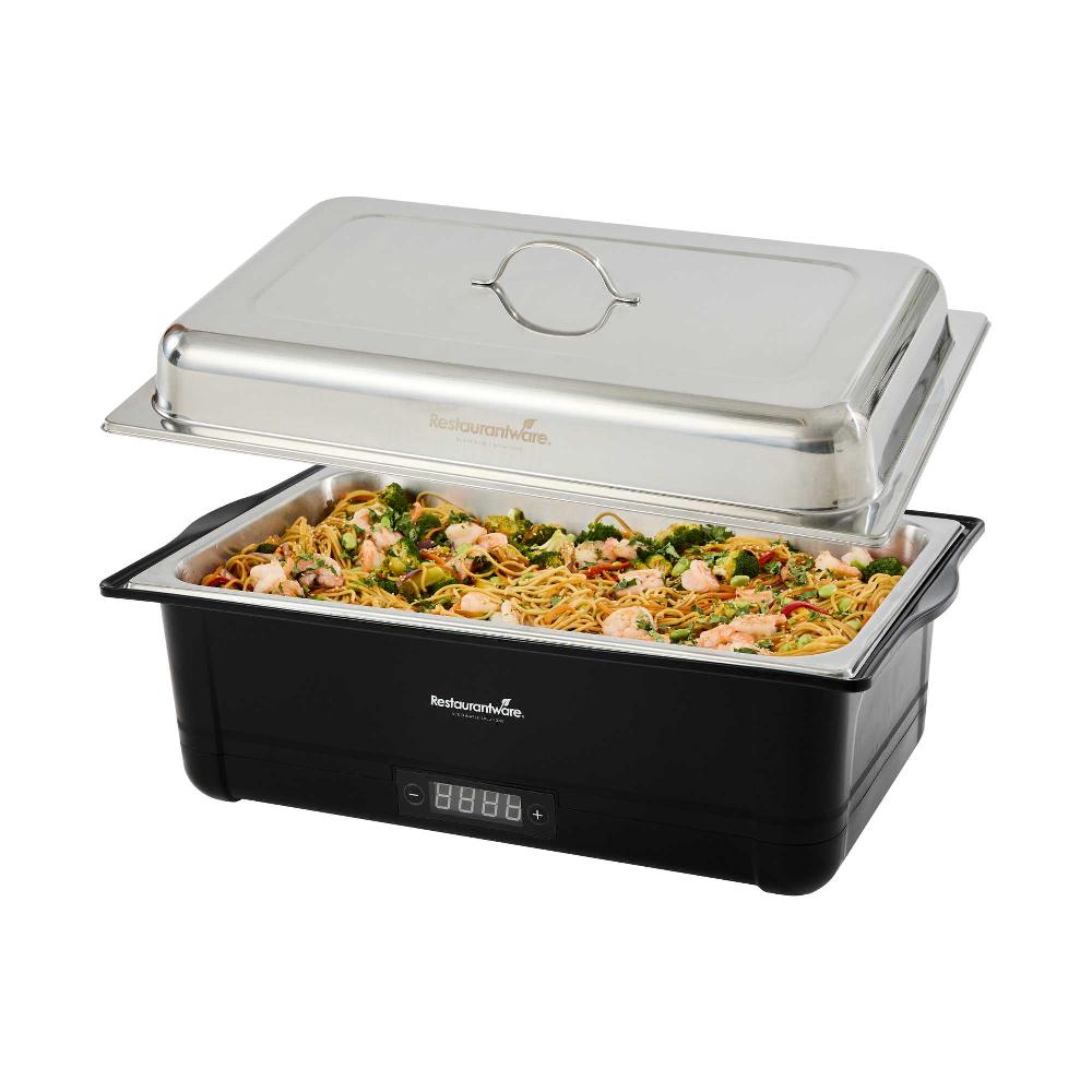 restaurantware Cater Tek 14 qt Full Size Electric Chafer - Food Pan Digital Temperature Control 120V 760W - 1 count box