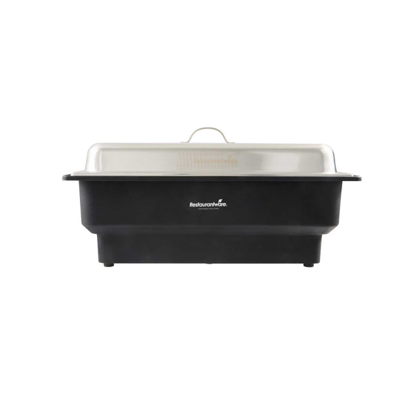 Restaurantware Cater Tek 14 Qt Full Size Electric Water Pan / Warmer - Stainless Steel Chafer Cover Food Pan 120V 760W - 1 Count Box