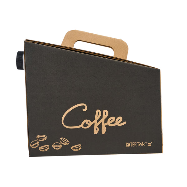 Restaurantware Cater Tek 160 Oz Black Paper Coffee Take Out Box - 20 Cups - 10 3/4" X 7 1/2" X 7 3/4" - 10 Count Box