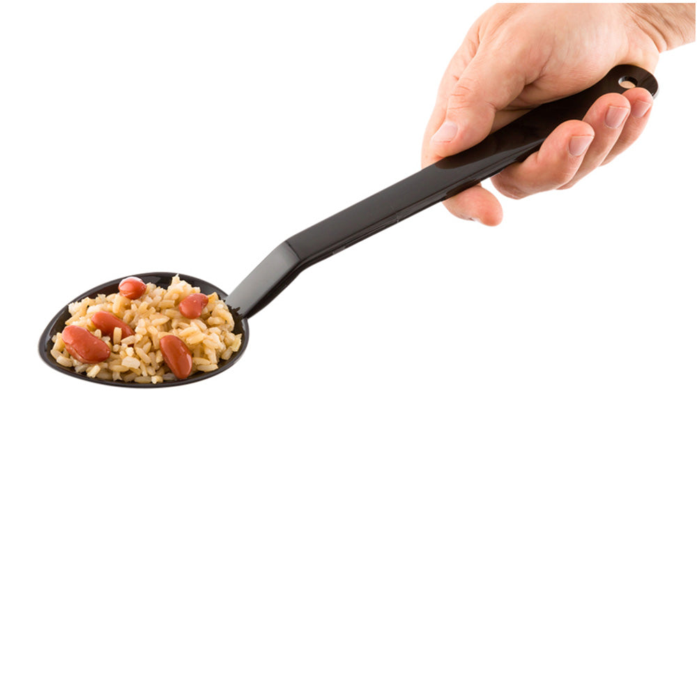 restaurantware Cater Tek 2 oz Black Plastic Catering Spoon - Solid - 13" - 1 count box