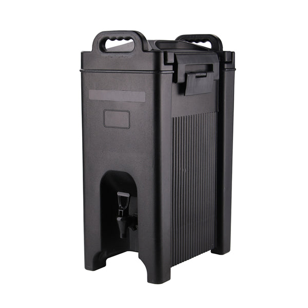 Restaurantware Cater Tek 5 Gal Rectangle Black Beverage Dispenser - Insulated - 16 1/2" X 10" X 26" - 1 Count Box