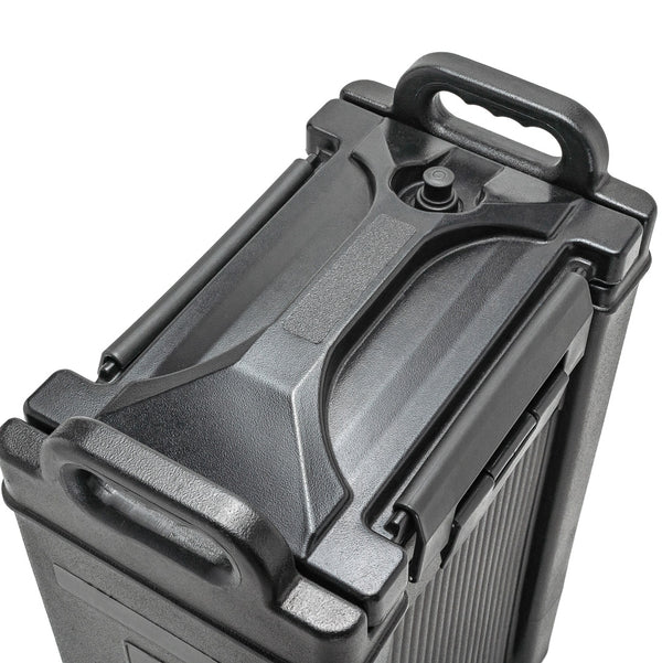 Restaurantware Cater Tek 5 Gal Rectangle Black Beverage Dispenser - Insulated - 16 1/2" X 10" X 26" - 1 Count Box