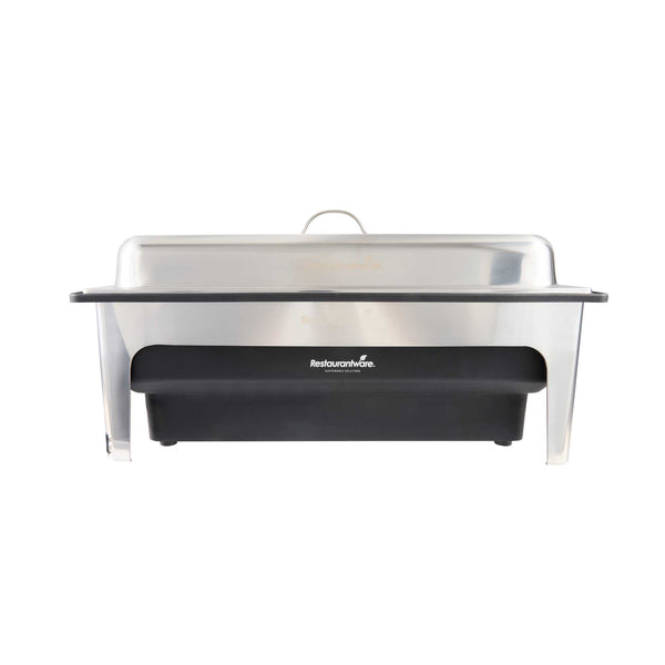 Restaurantware Cater Tek 9 Qt Full Size Electric Chafer - Stainless Steel Chafer Cover Food Pan Stand 120V 760W - 1 Count Box