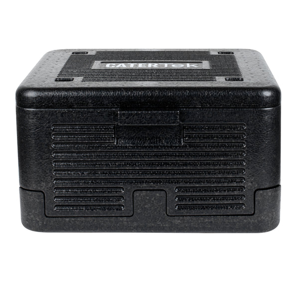 Restaurantware Cater Tek Black EPP Food Pan Carrier - Insulated Top Loading Collapsible - 15" X 15" X 8 3/4" - 1 Count Box