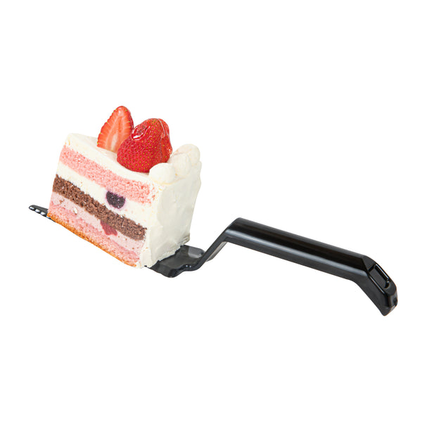 Restaurantware Cater Tek Black Plastic Cake Server - Recyclable - 10" X 2" X 1" - 100 Count Box