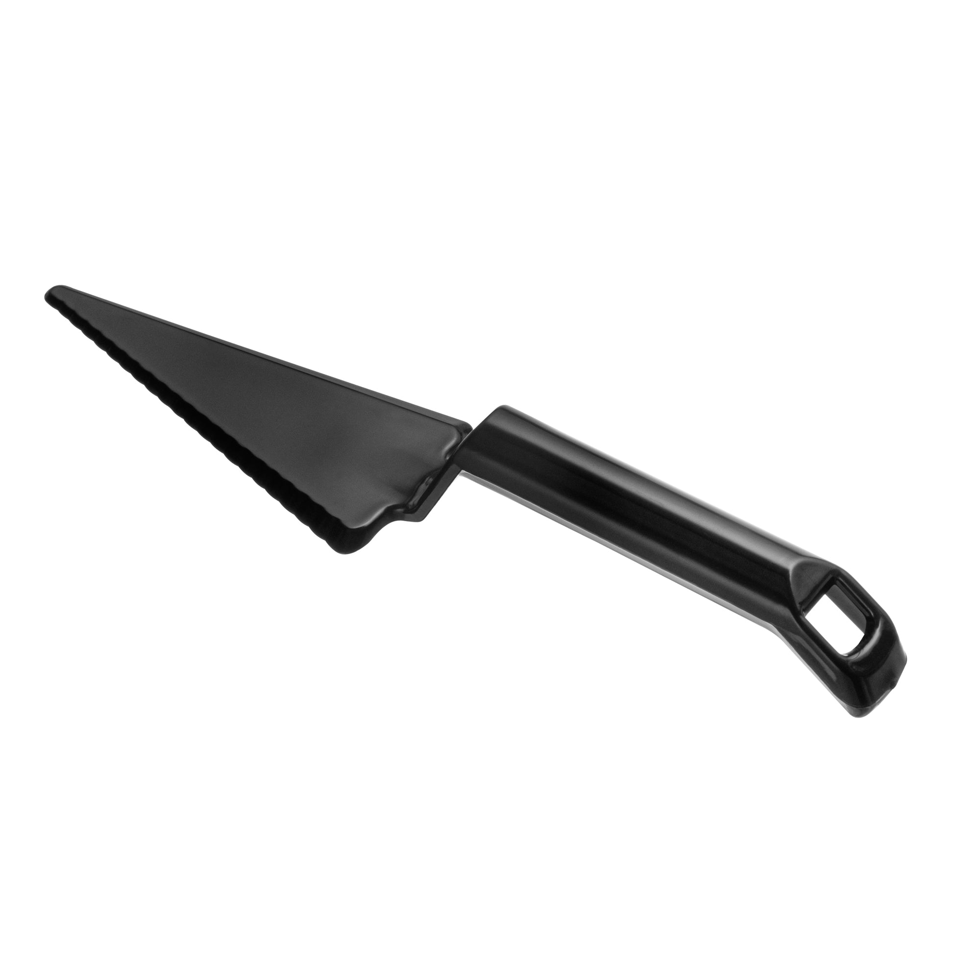 restaurantware Cater Tek Black Plastic Cake Server - Recyclable - 10" x 2" x 1" - 100 count box