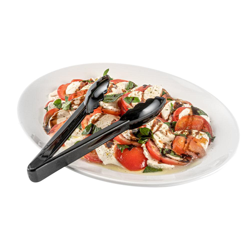 restaurantware Cater Tek Black Plastic Catering Tongs - 9" - 1 count box