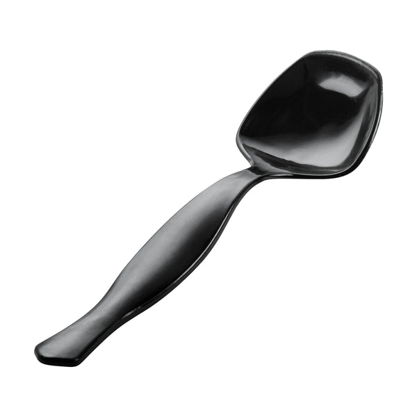 Restaurantware Cater Tek Black Plastic Serving Spoon - 8 1/2" - 100 Count Box