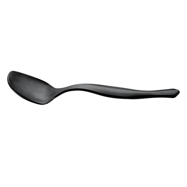 Restaurantware Cater Tek Black Plastic Serving Spoon - 8 1/2" - 100 Count Box