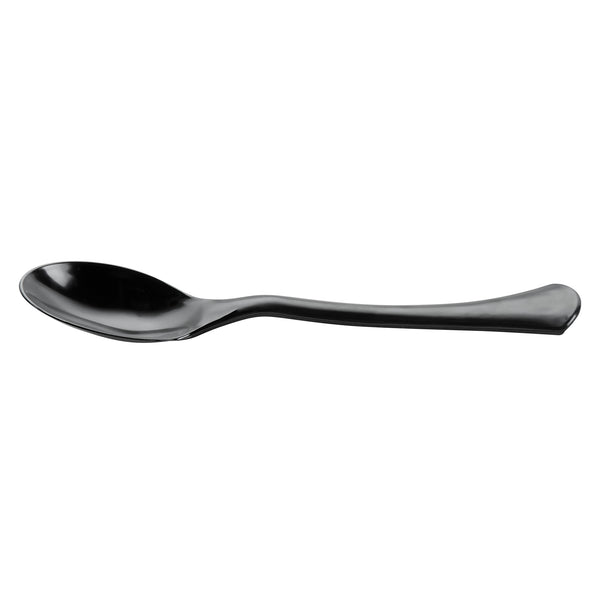 Restaurantware Cater Tek Black Plastic Serving Spoon - 9 3/4" - 100 Count Box