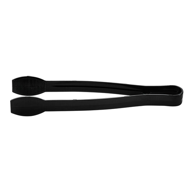 Restaurantware Cater Tek Black Plastic Tongs - Ridged - 9" - 100 Count Box