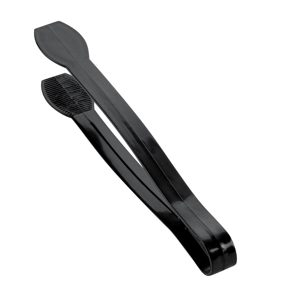 restaurantware Cater Tek Black Plastic Tongs - Ridged - 9" - 100 count box