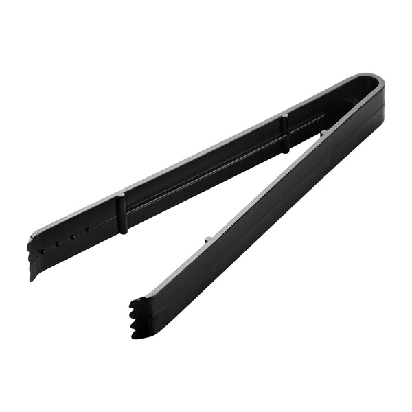 Restaurantware Cater Tek Black Plastic Tongs - Serrated Heavy Duty - 9" - 100 Count Box