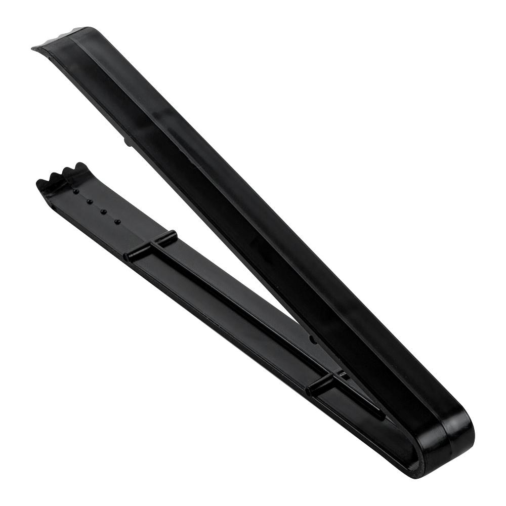 restaurantware Cater Tek Black Plastic Tongs - Serrated Heavy Duty - 9" - 100 count box
