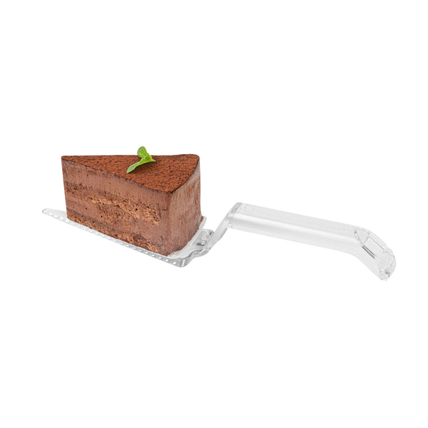 Restaurantware Cater Tek Clear Plastic Cake Server - Recyclable - 10" X 2" X 1" - 100 Count Box