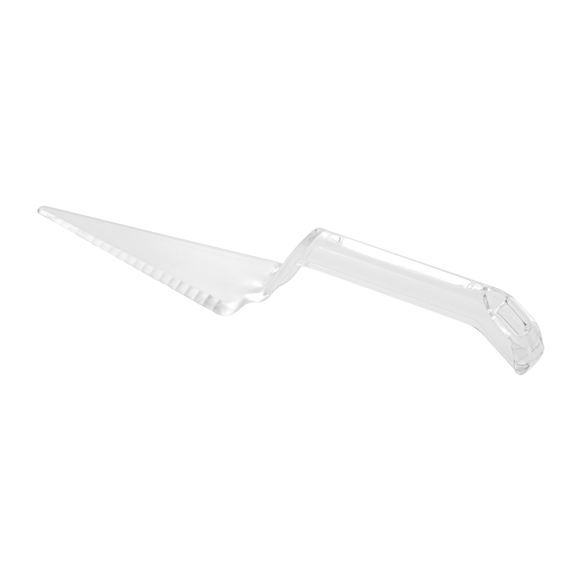 restaurantware Cater Tek Clear Plastic Cake Server - Recyclable - 10" x 2" x 1" - 100 count box