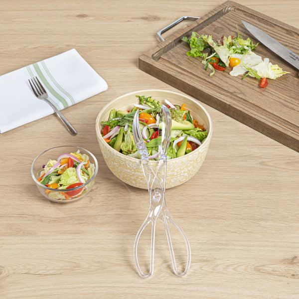 Restaurantware Cater Tek Clear Plastic Salad Tongs - Recyclable - 11 1/2" X 2 3/4" X 2 3/4" - 100 Count Box