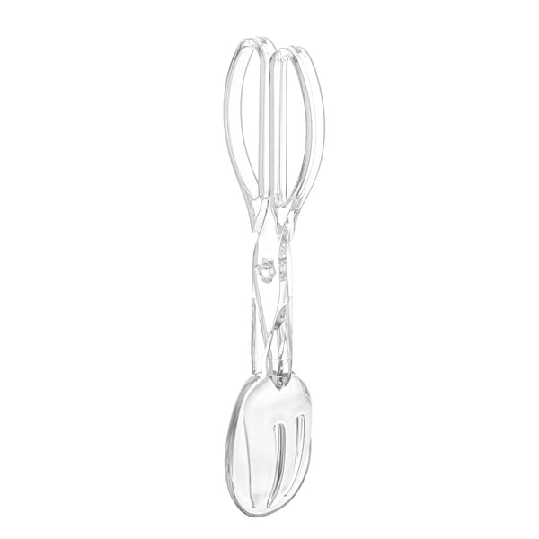 Restaurantware Cater Tek Clear Plastic Salad Tongs - Recyclable - 11 1/2" X 2 3/4" X 2 3/4" - 100 Count Box