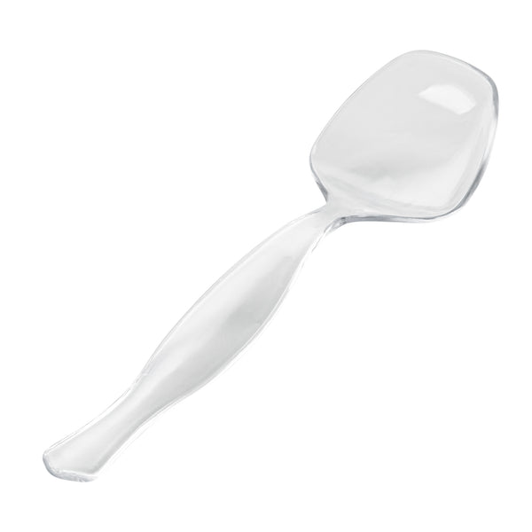 Restaurantware Cater Tek Clear Plastic Serving Spoon - 8 1/2" - 100 Count Box