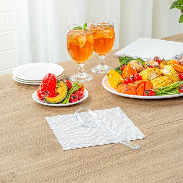 Restaurantware Cater Tek Clear Plastic Serving Spoon - 8 1/2" - 100 Count Box