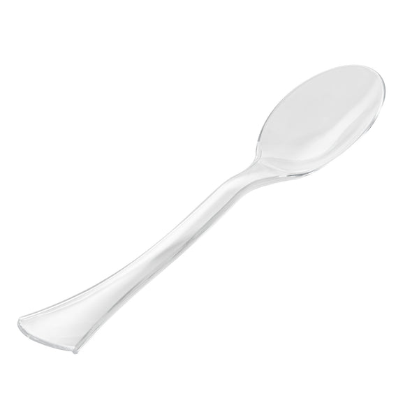 Restaurantware Cater Tek Clear Plastic Serving Spoon - 9 3/4" - 100 Count Box