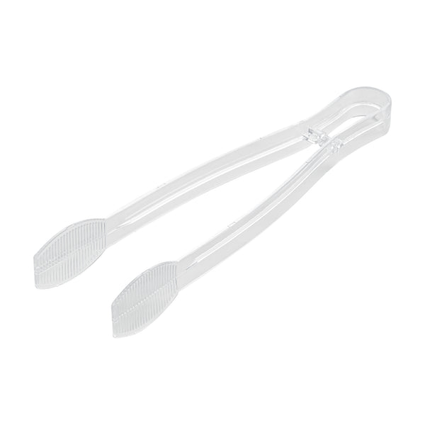 Restaurantware Cater Tek Clear Plastic Tongs - Ridged - 9" - 100 Count Box