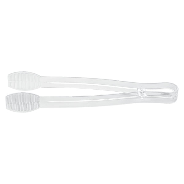 Restaurantware Cater Tek Clear Plastic Tongs - Ridged - 9" - 100 Count Box