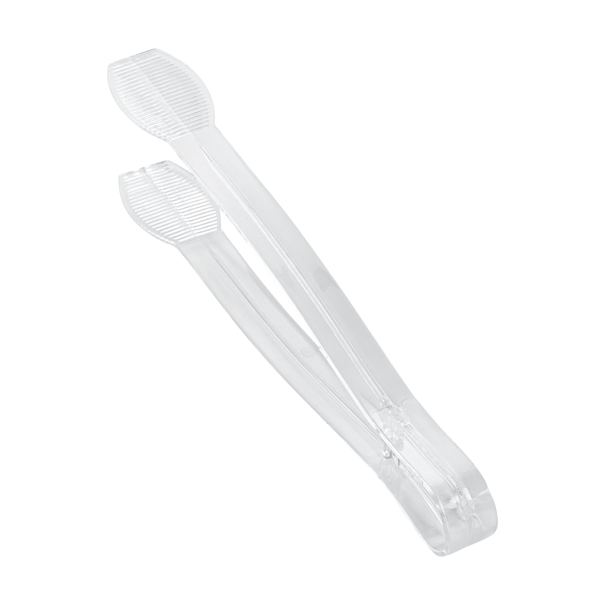 restaurantware Cater Tek Clear Plastic Tongs - Ridged - 9" - 100 count box