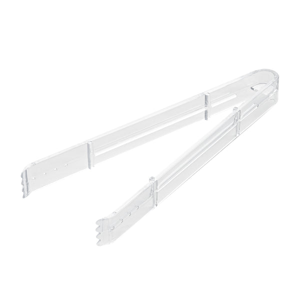 Restaurantware Cater Tek Clear Plastic Tongs - Serrated Heavy Duty - 9" - 100 Count Box