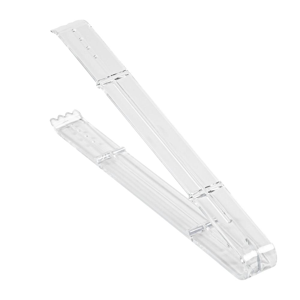 restaurantware Cater Tek Clear Plastic Tongs - Serrated Heavy Duty - 9" - 100 count box