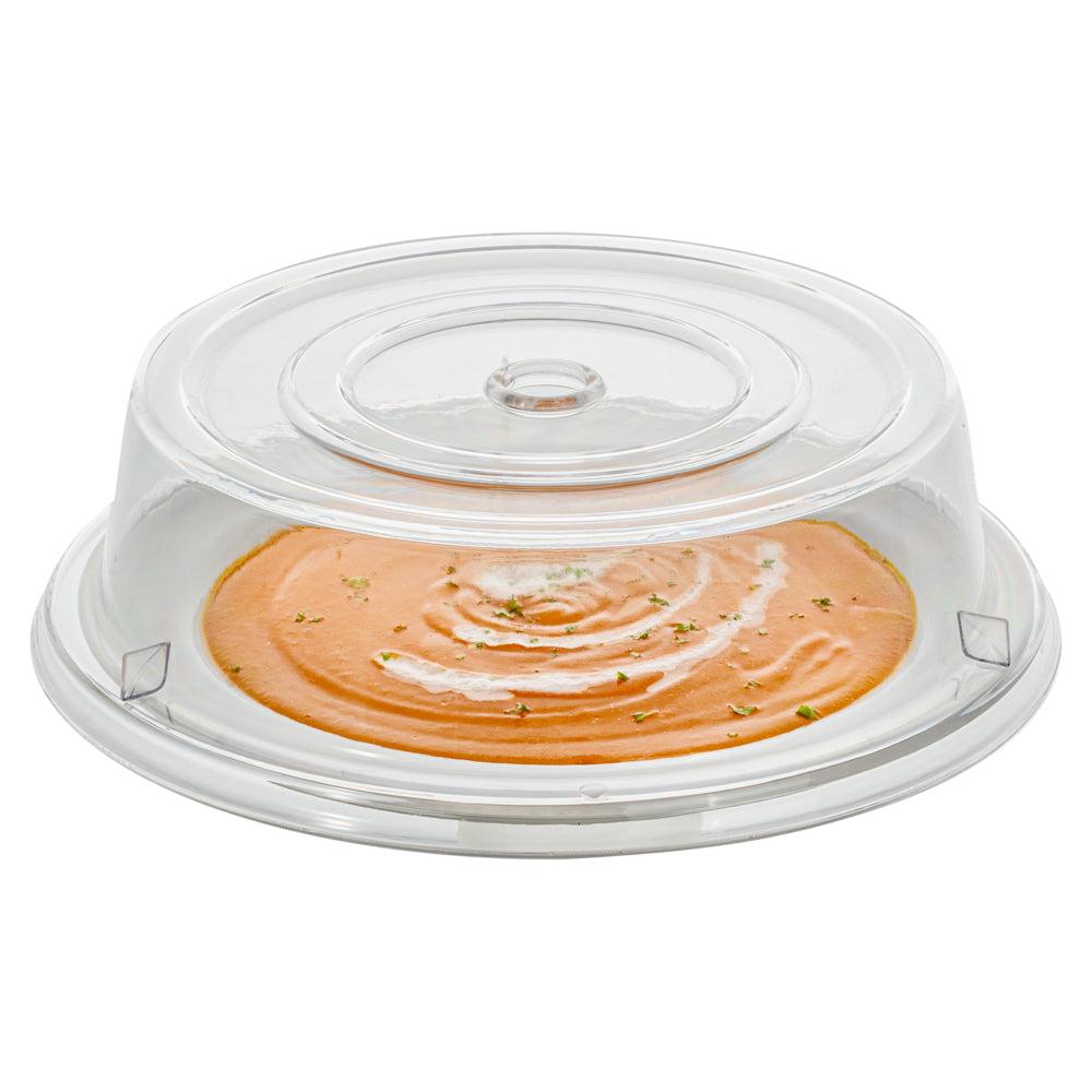 restaurantware Cater Tek Clear Polycarbonate Plate Cover - 10 1/4" - 10 count box