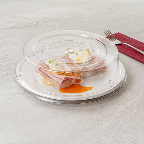 Restaurantware Cater Tek Clear Polycarbonate Plate Cover - 11" - 10 Count Box