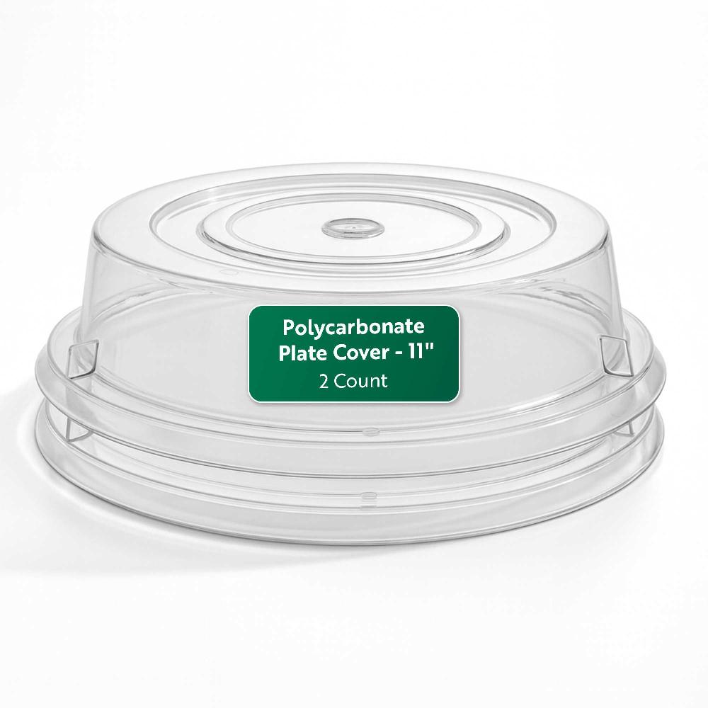 restaurantware Cater Tek Clear Polycarbonate Plate Cover - 11" - 2 count box