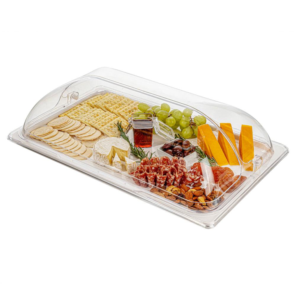 restaurantware Cater Tek Clear Polycarbonate Plate Cover - Full Size - 21" x 13 1/4" - 10 count box