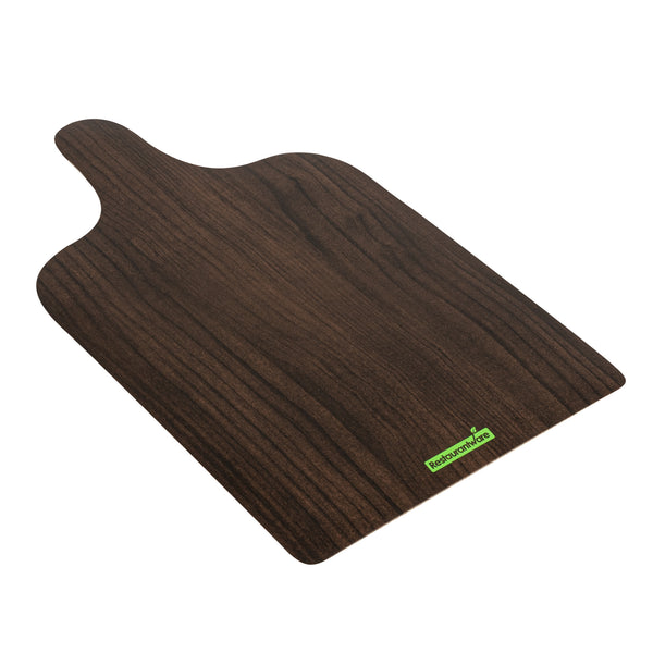 Restaurantware Cater Tek Dark Cheese / Charcuterie Board - Faux Wood - 11 3/4" X 7" - 100 Count Box