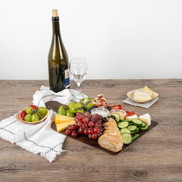 Restaurantware Cater Tek Dark Cheese / Charcuterie Board - Faux Wood - 15 3/4" X 9 3/4" - 100 Count Box