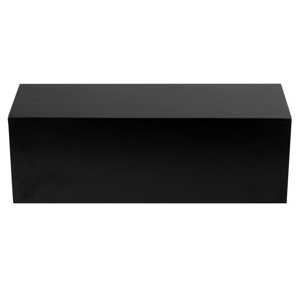 Restaurantware Cater Tek Rectangle Black Bamboo Medium Riser - 20 1/2" X 7" X 7" - 1 Count Box
