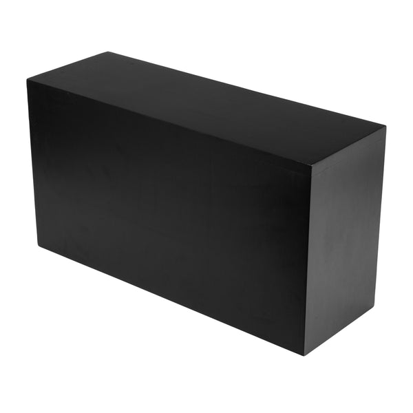 Restaurantware Cater Tek Rectangle Black Bamboo Tall Riser - 20 1/2" X 7" X 11" - 1 Count Box