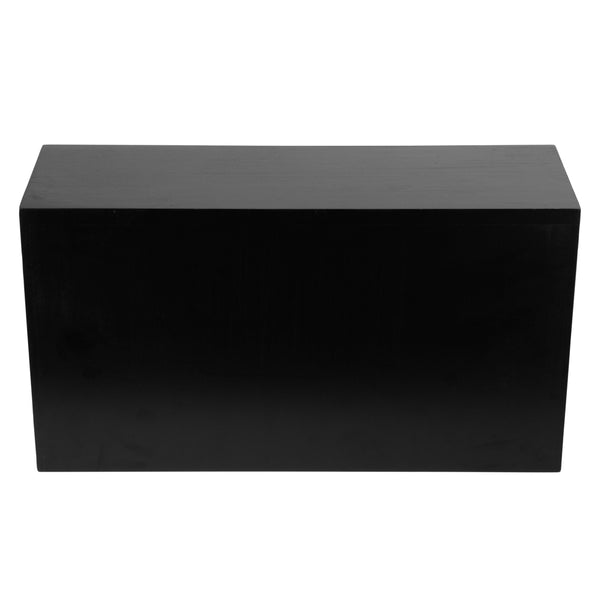 Restaurantware Cater Tek Rectangle Black Bamboo Tall Riser - 20 1/2" X 7" X 11" - 1 Count Box