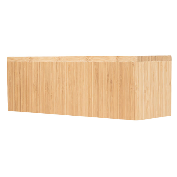 Restaurantware Cater Tek Rectangle Natural Bamboo Medium Riser - 20 1/2" X 7" X 7" - 1 Count Box