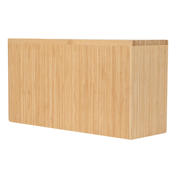 Restaurantware Cater Tek Rectangle Natural Bamboo Tall Riser - 20 1/2" X 7" X 11" - 1 Count Box