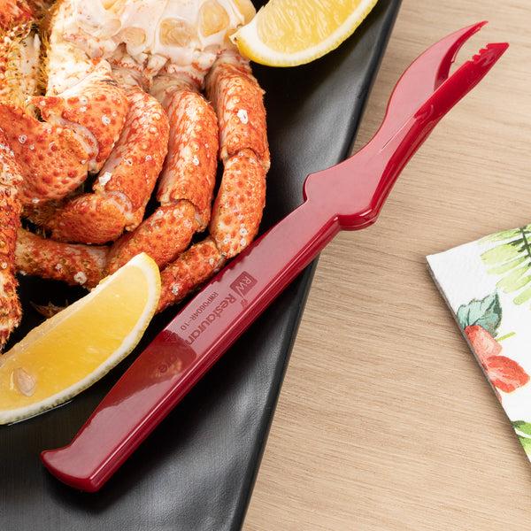 Restaurantware Cater Tek Red Plastic Seafood Sheller - 7 1/2" - 100 Count Box