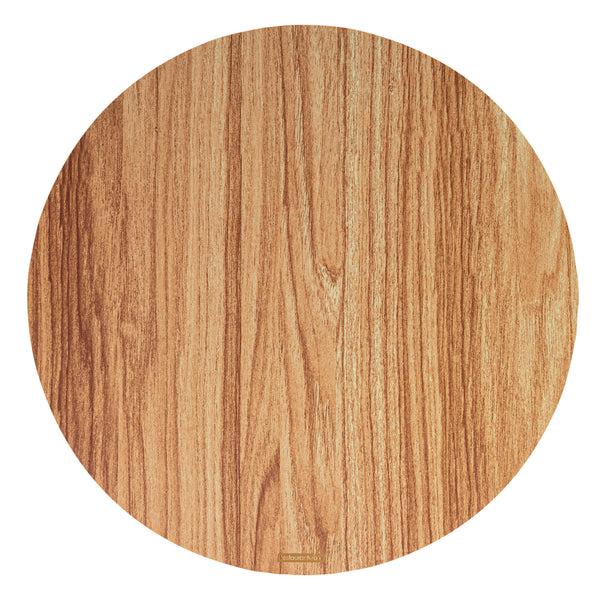 Restaurantware Cater Tek Round Natural Cardboard Cheese / Charcuterie Board - Faux Wood - 13 3/4" X 13 3/4" - 100 Count Box