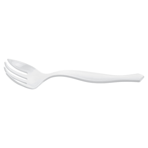 Restaurantware Cater Tek White Plastic Serving Fork - 8 1/2" - 100 Count Box