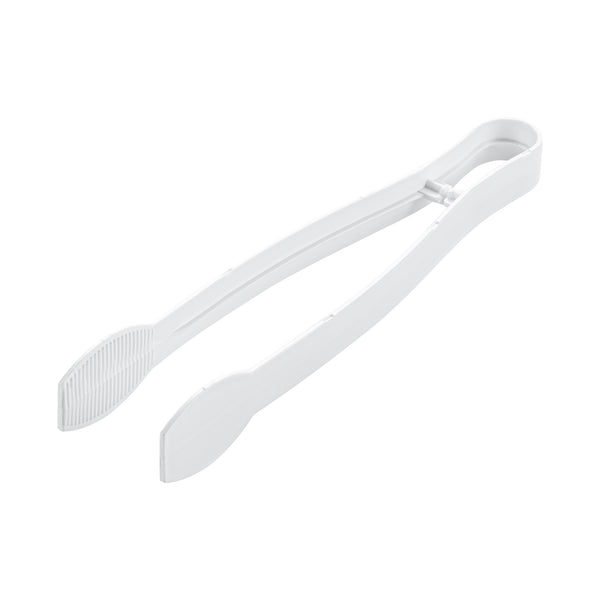 Restaurantware Cater Tek White Plastic Tongs - Ridged - 9" - 100 Count Box
