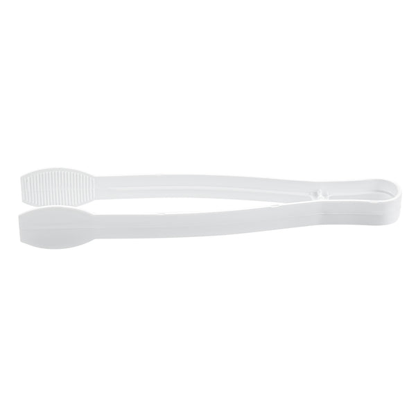 Restaurantware Cater Tek White Plastic Tongs - Ridged - 9" - 100 Count Box