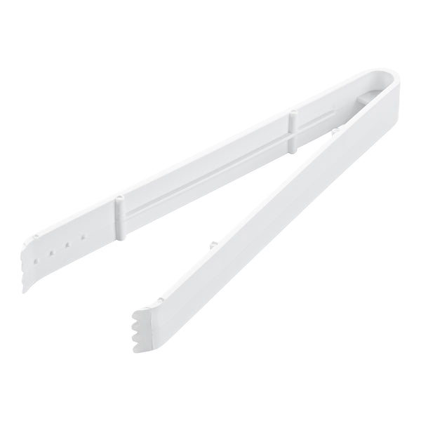 Restaurantware Cater Tek White Plastic Tongs - Serrated Heavy Duty - 9" - 100 Count Box