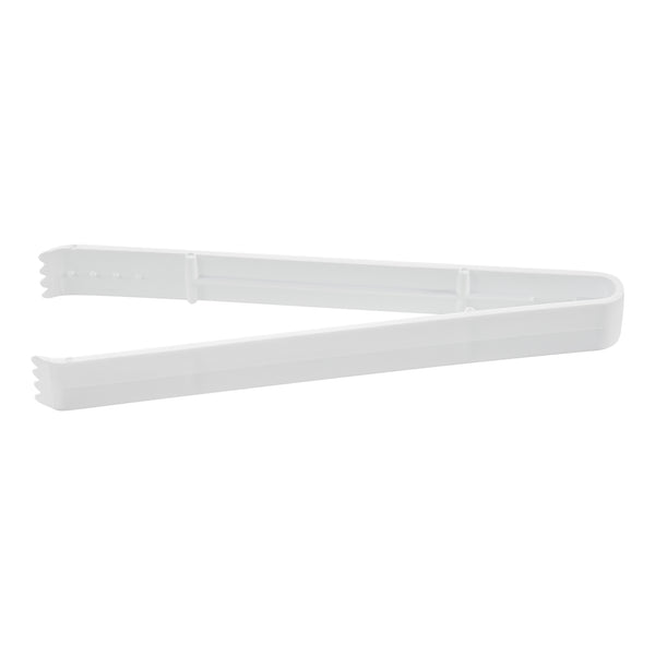 Restaurantware Cater Tek White Plastic Tongs - Serrated Heavy Duty - 9" - 100 Count Box
