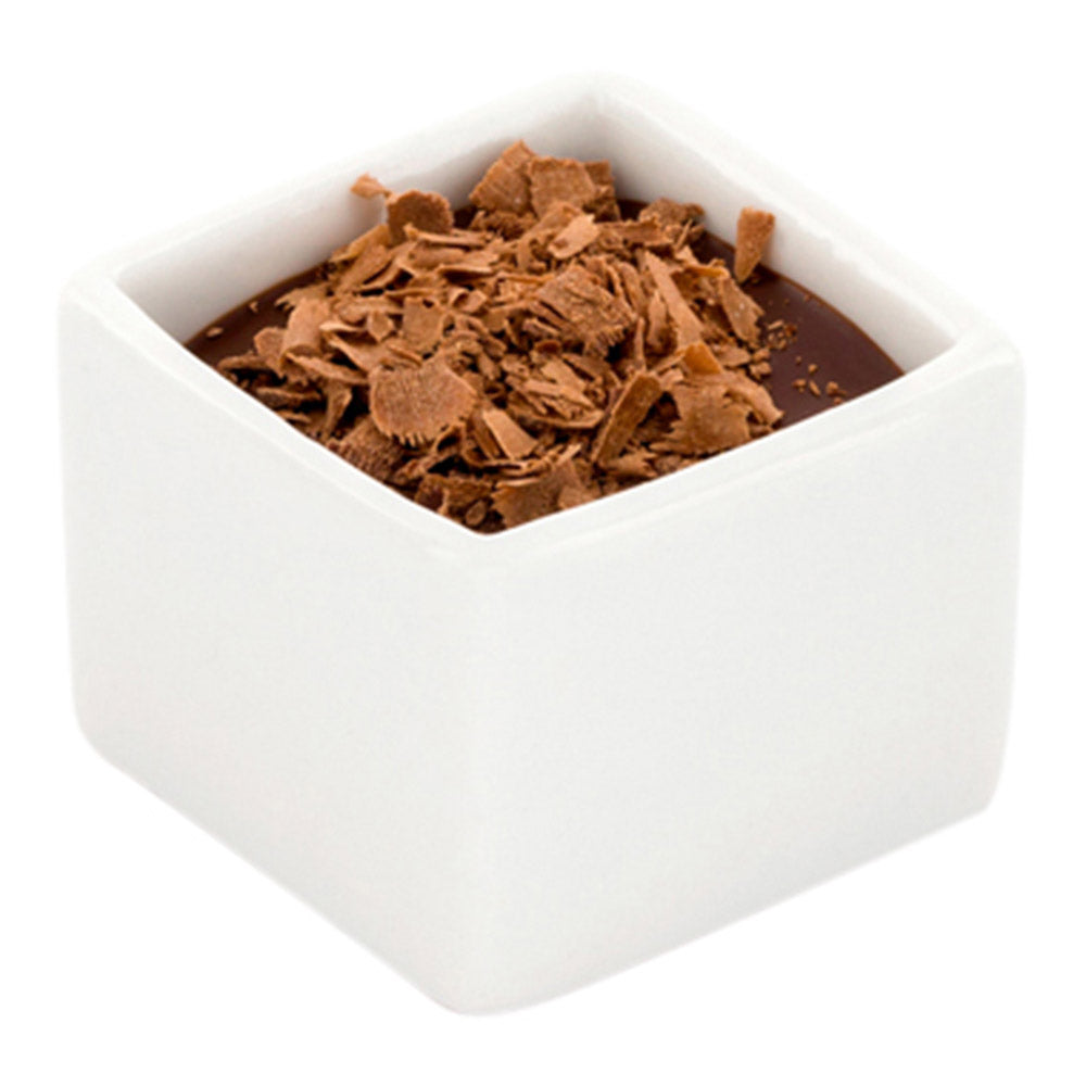 restaurantware Chef 101 1 oz Square White Porcelain Mini Quadrato Dish - 1 1/2" x 1 1/2" x 1 1/4" - 10 count box