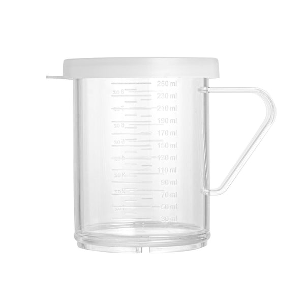 Restaurantware Chef 101 10 Oz Clear Polycarbonate Dredge Spice Shaker - With White Extra Coarse Lid - 4 3/4" X 3 1/4" X 4" - 1 Count Box